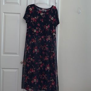 Black/Floral Duster top